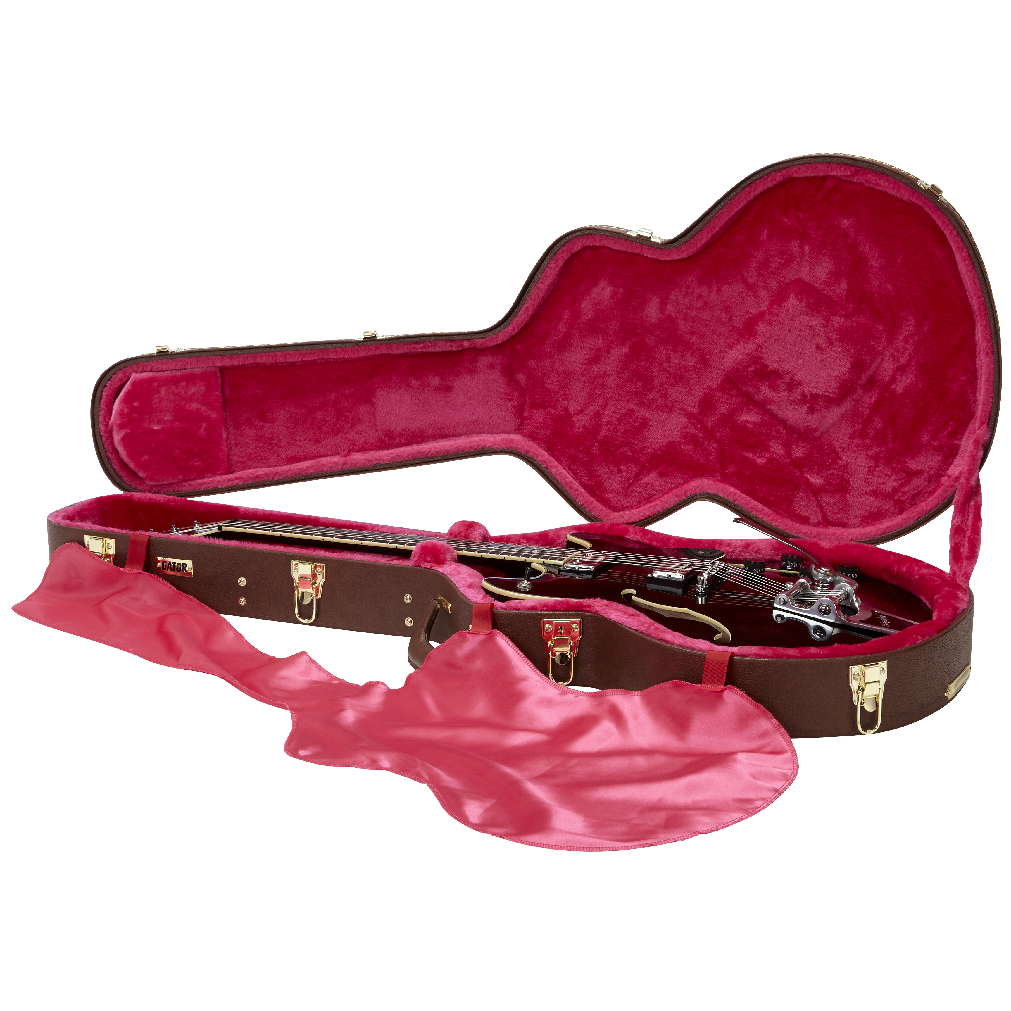 Semi-Hollow Guitar Deluxe Wood Case