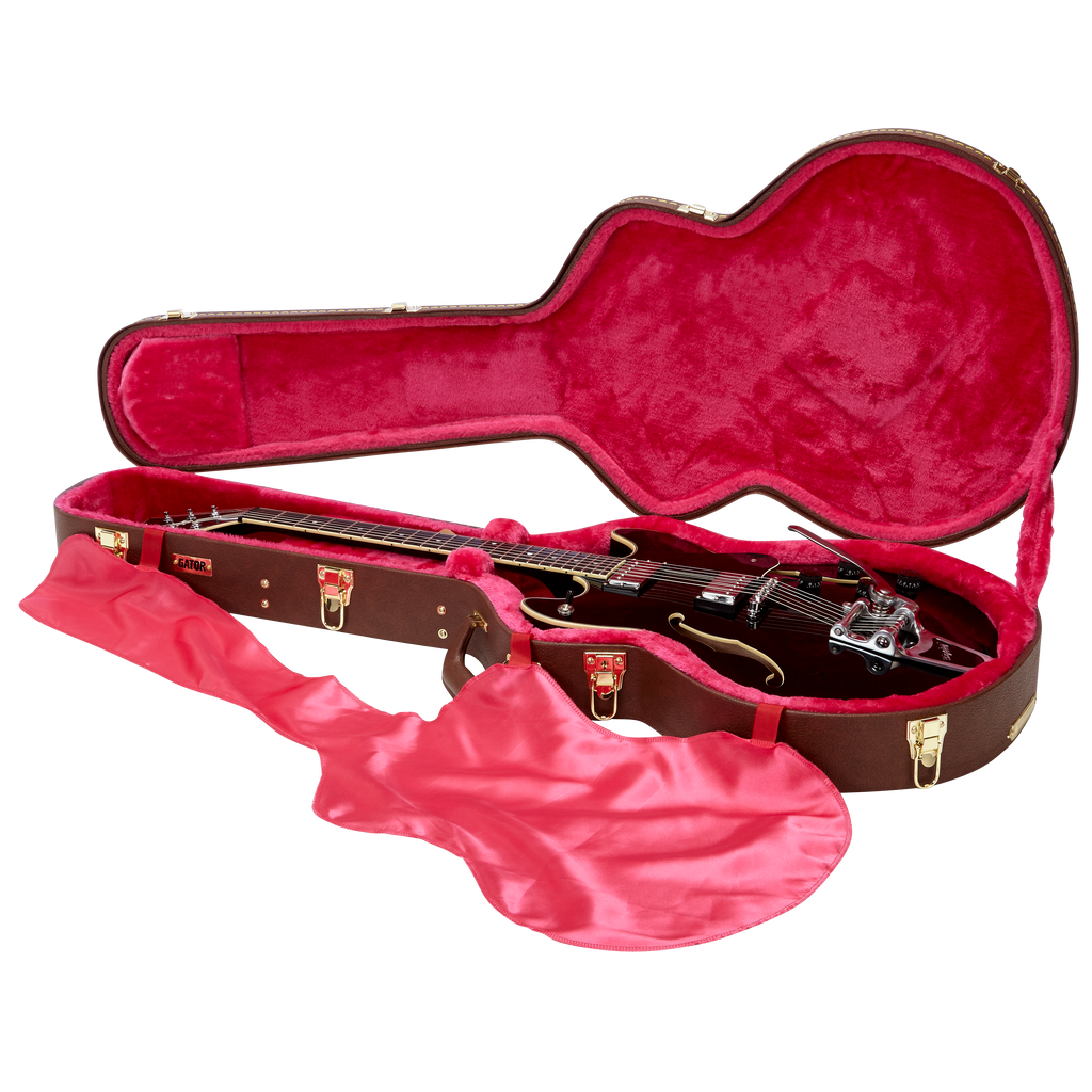 Semi-Hollow Guitar Deluxe Wood Case