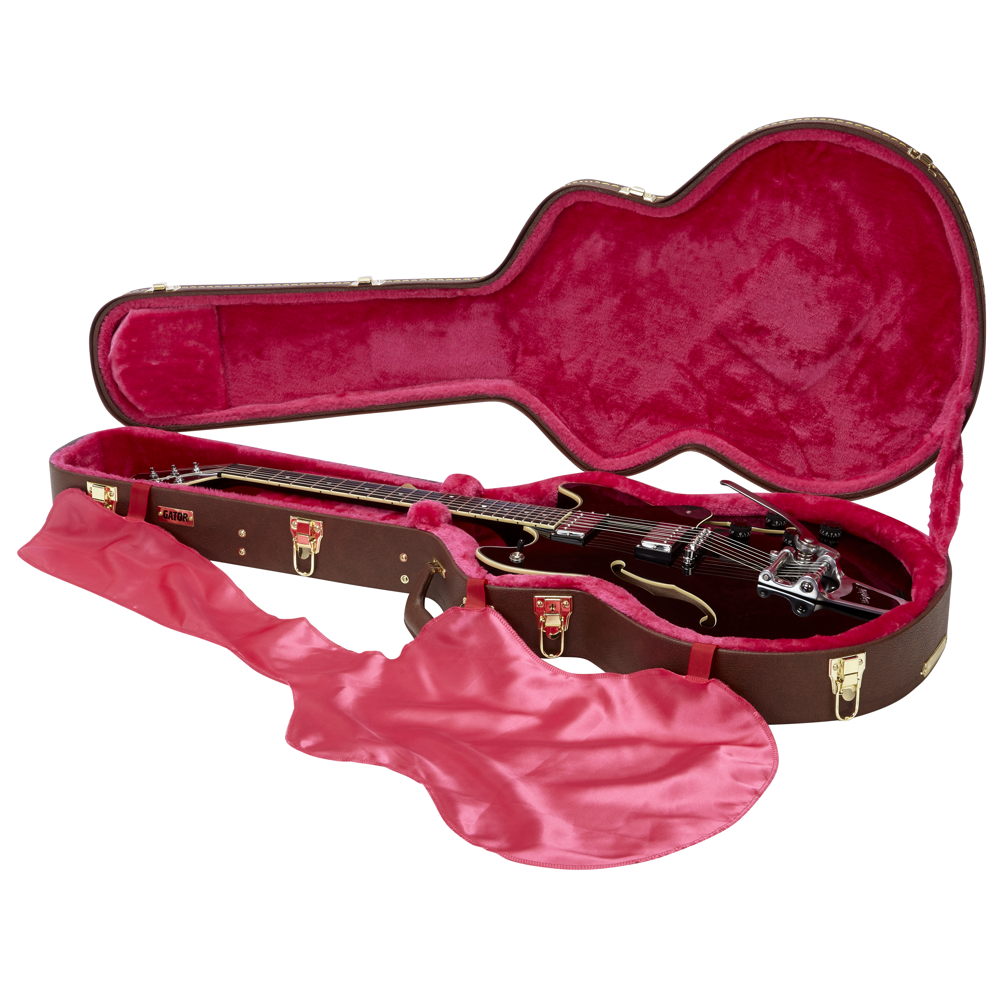 Semi-Hollow Guitar Deluxe Wood Case