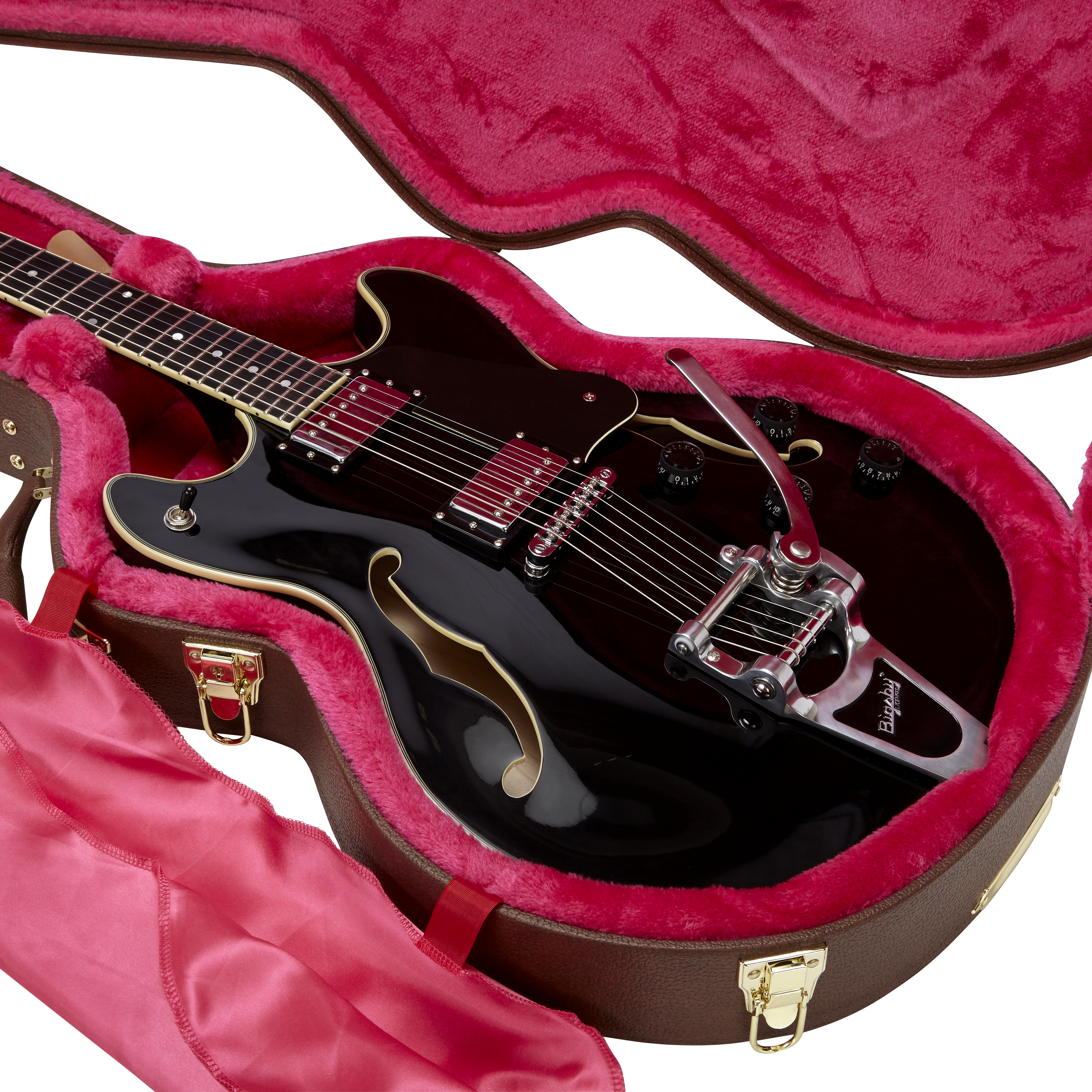 Semi-Hollow Guitar Deluxe Wood Case