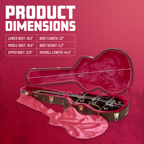Semi-Hollow Guitar Deluxe Wood Case
