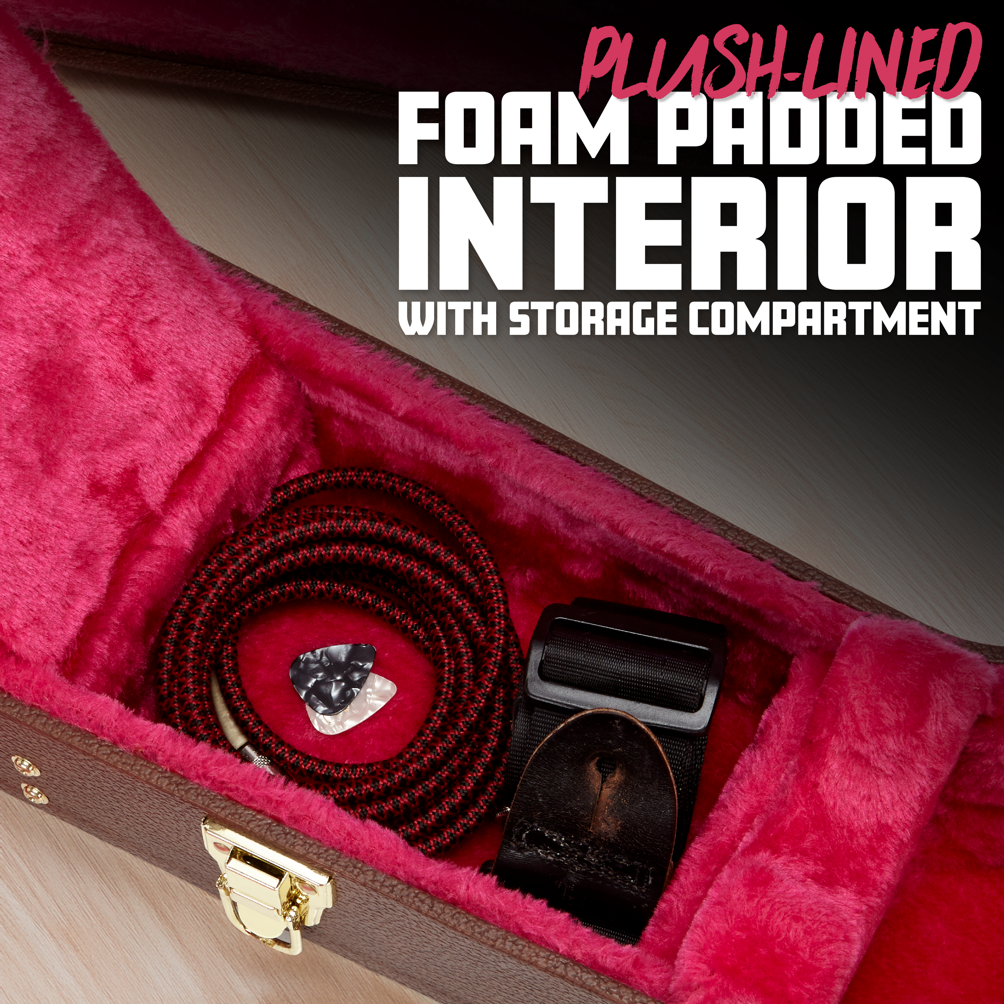Semi-Hollow Guitar Deluxe Wood Case
