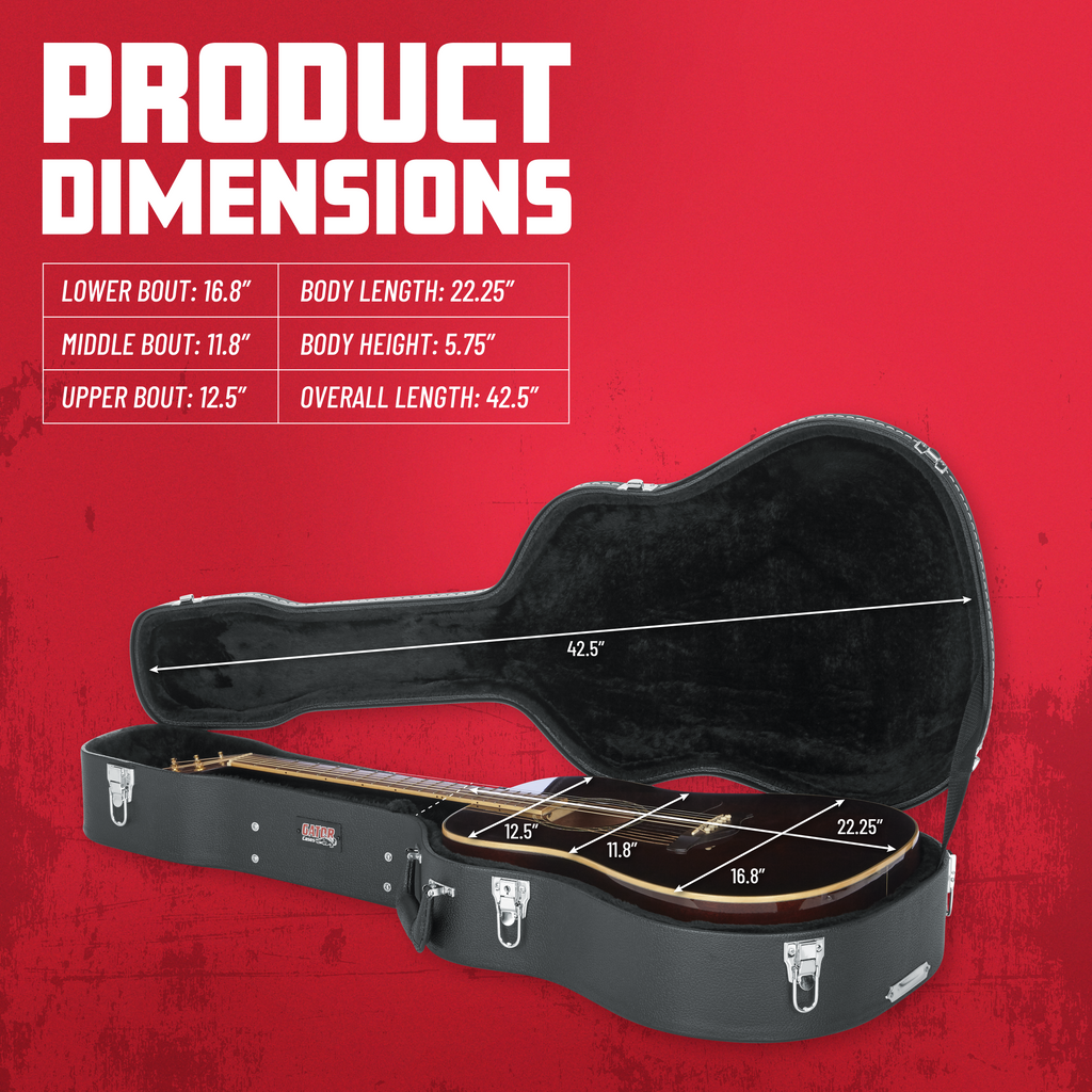 Dreadnought Guitar Deluxe Wood Case