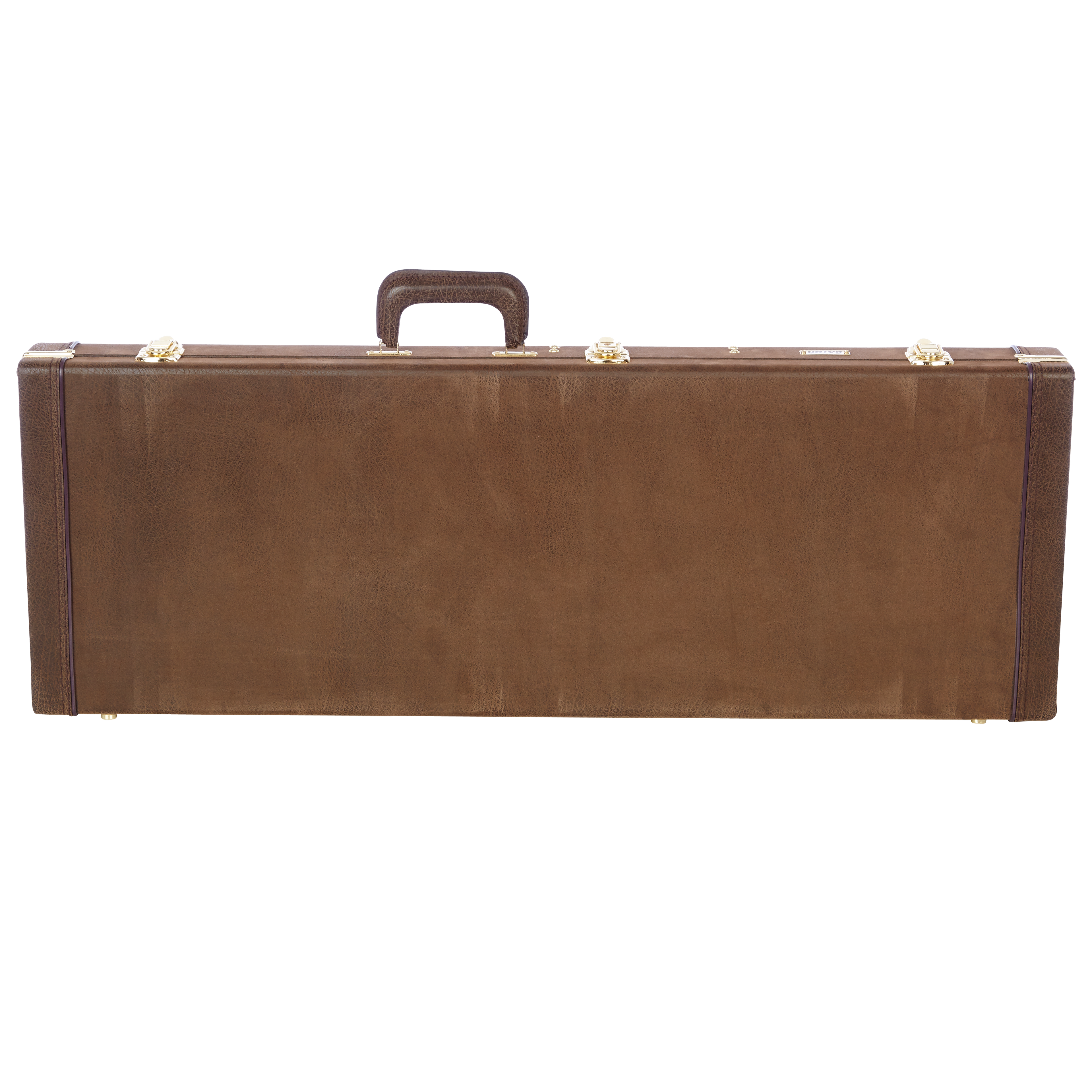 Electric Guitar Deluxe Wood Case, Vintage Brown