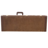 Electric Guitar Deluxe Wood Case, Vintage Brown