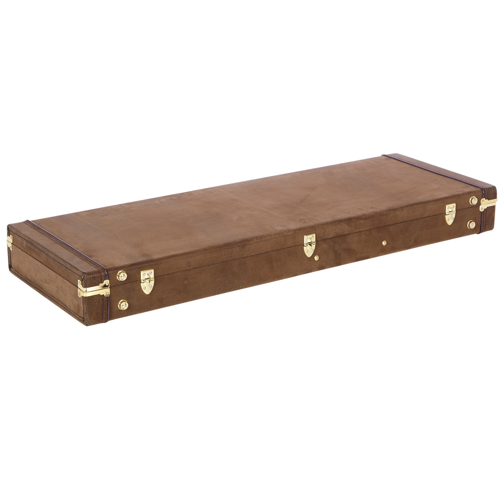 Electric Guitar Deluxe Wood Case, Vintage Brown