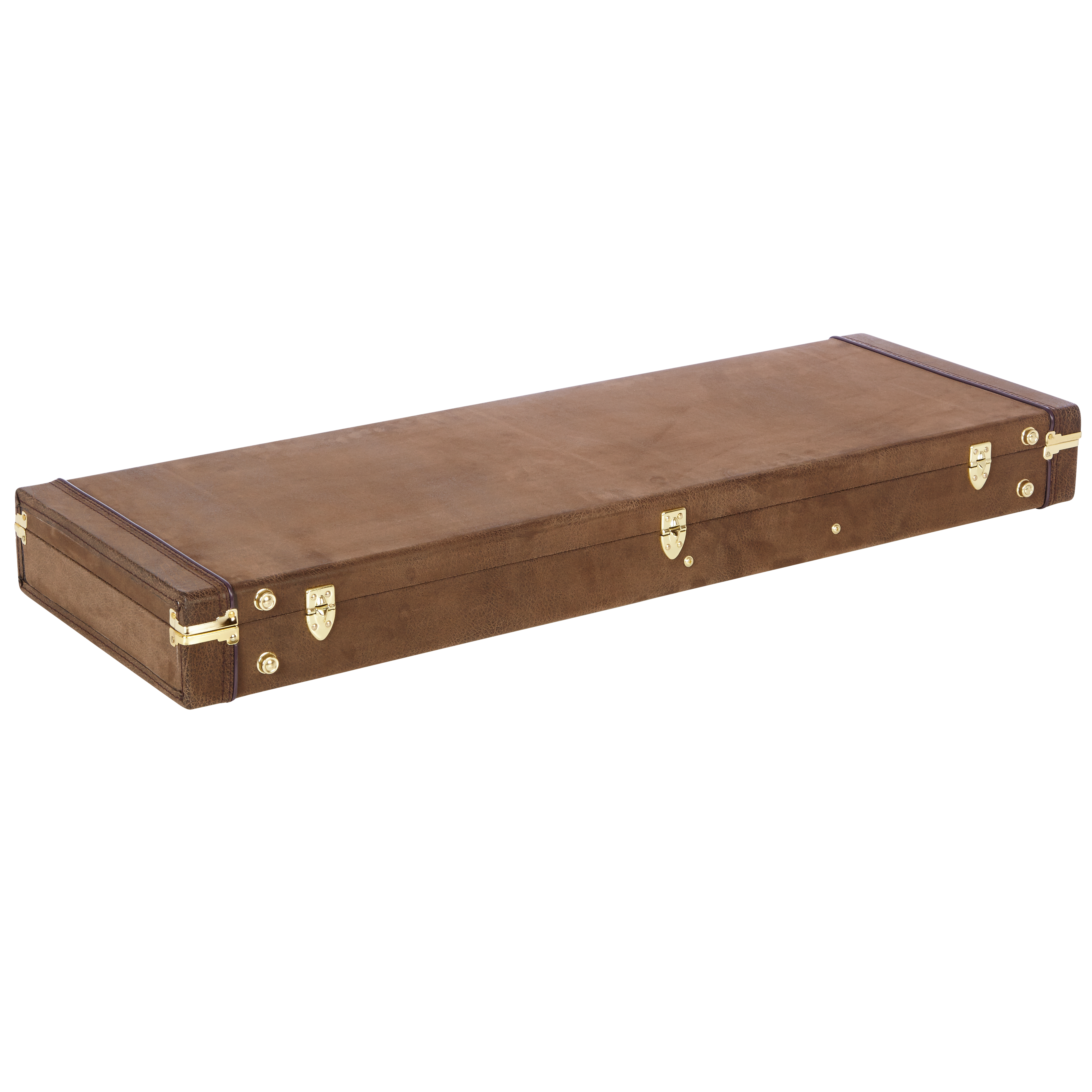 Electric Guitar Deluxe Wood Case, Vintage Brown
