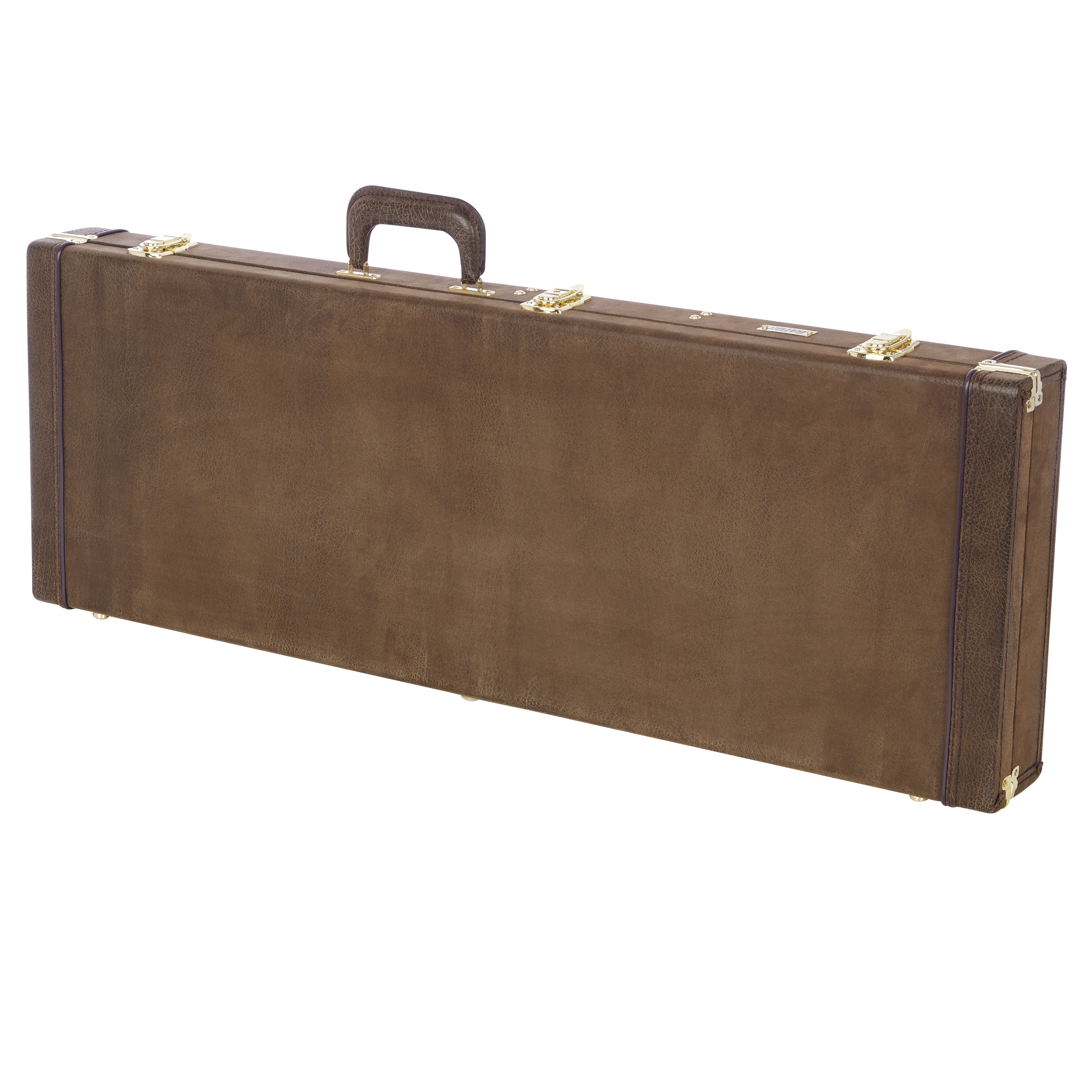 Electric Guitar Deluxe Wood Case, Vintage Brown