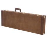 Electric Guitar Deluxe Wood Case, Vintage Brown