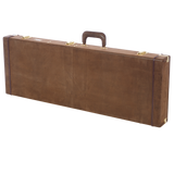Electric Guitar Deluxe Wood Case, Vintage Brown
