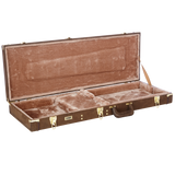 Electric Guitar Deluxe Wood Case, Vintage Brown