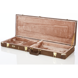 Electric Guitar Deluxe Wood Case, Vintage Brown