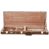 Electric Guitar Deluxe Wood Case, Vintage Brown