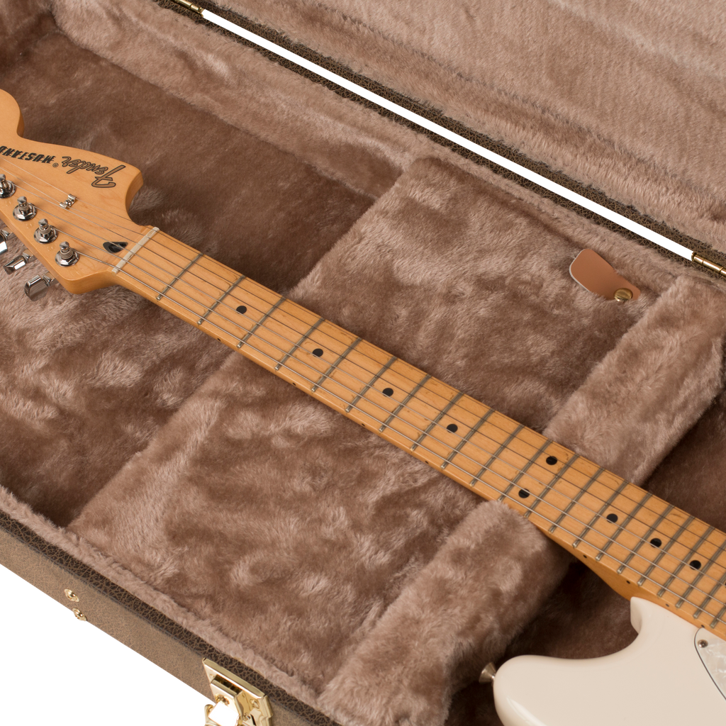 Electric Guitar Deluxe Wood Case, Vintage Brown