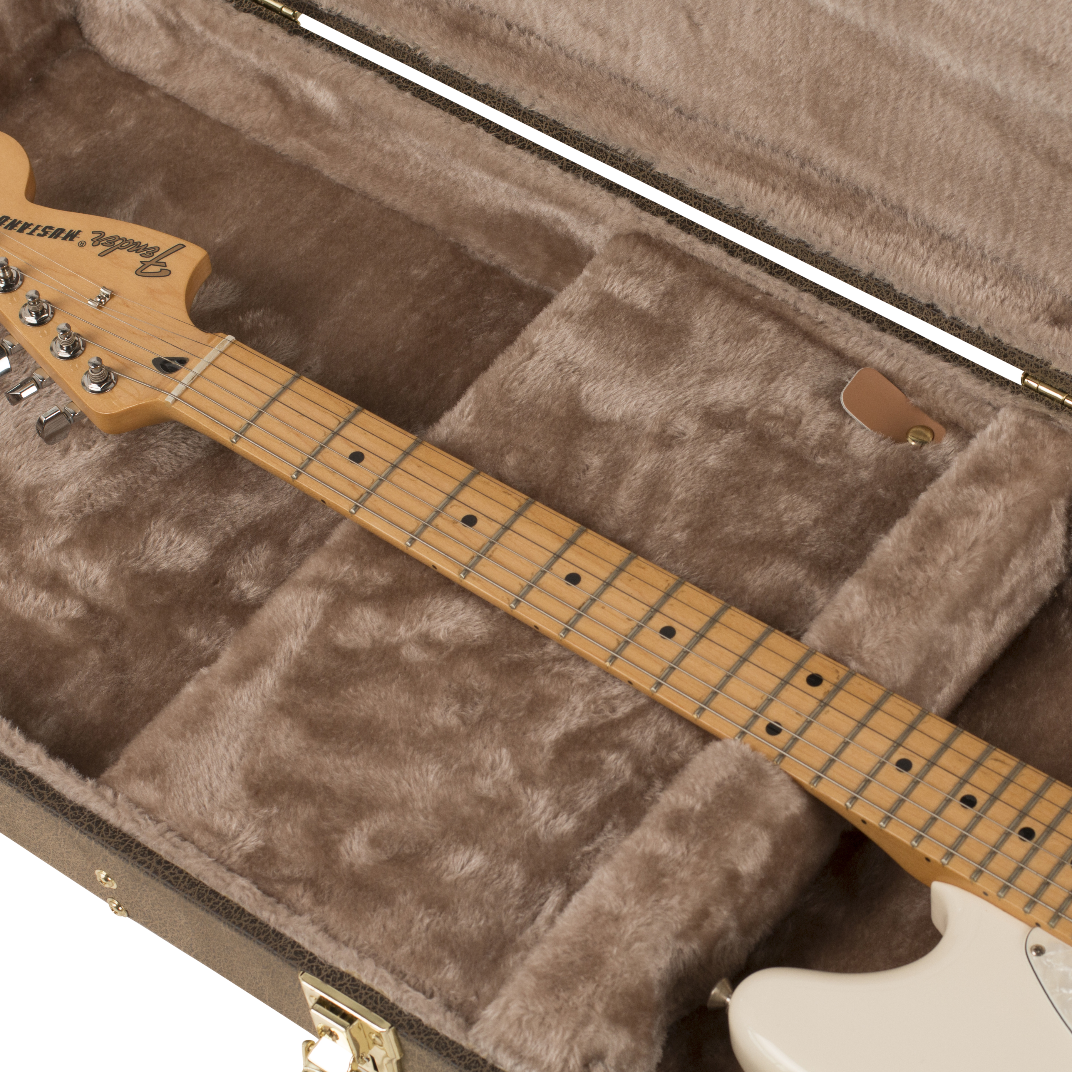 Electric Guitar Deluxe Wood Case, Vintage Brown