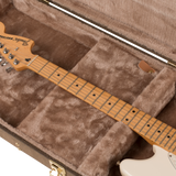Electric Guitar Deluxe Wood Case, Vintage Brown