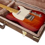 Electric Guitar Deluxe Wood Case, Vintage Brown