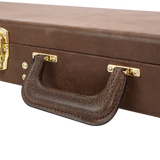 Electric Guitar Deluxe Wood Case, Vintage Brown