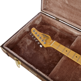 Electric Guitar Deluxe Wood Case, Vintage Brown