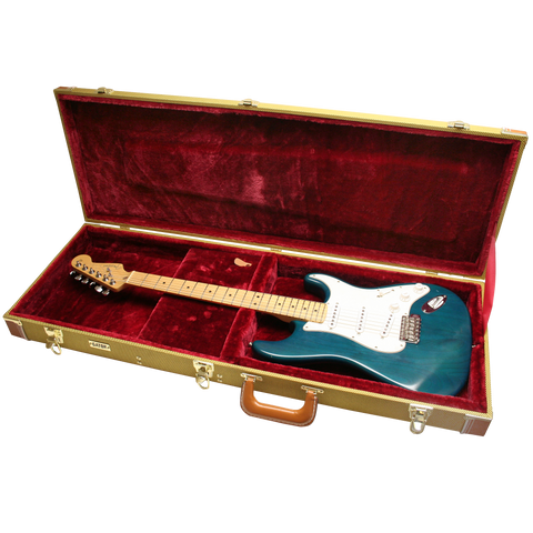 Electric Guitar Deluxe Wood Case, Tweed