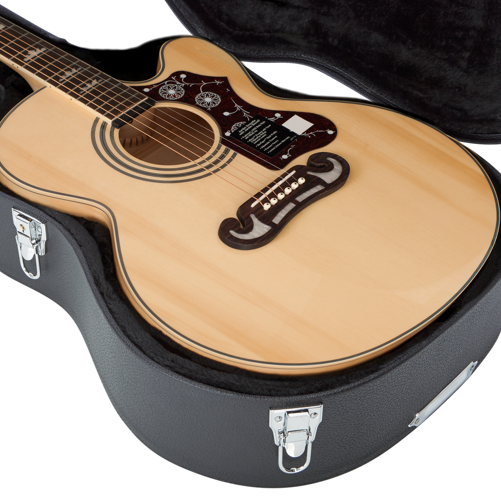Jumbo Acoustic Guitar Deluxe Wood Case