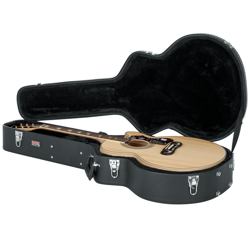 Jumbo Acoustic Guitar Deluxe Wood Case