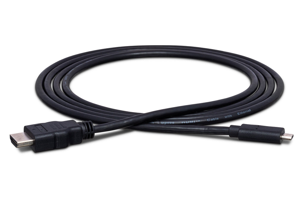 High Speed HDMI Cable with Ethernet, HDMI to HDMI Micro, 6 ft - Full
