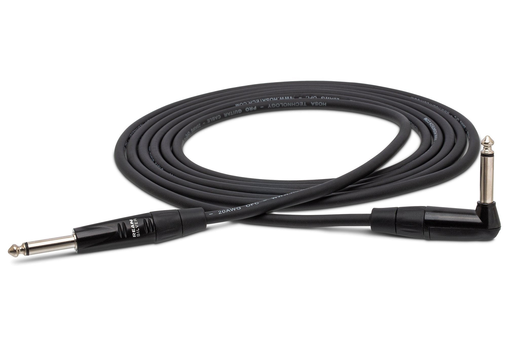 Pro Guitar Cable, REAN Straight to Right-angle - Full