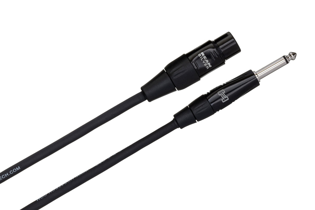 Pro Microphone Cable, REAN XLR3F to 1/4 in TS - Angle