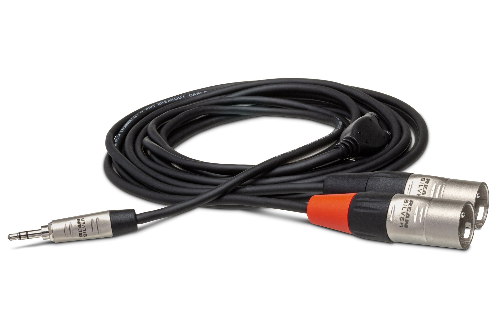 Pro Stereo Breakout, REAN 3.5 mm TRS to Dual XLR3M - Full