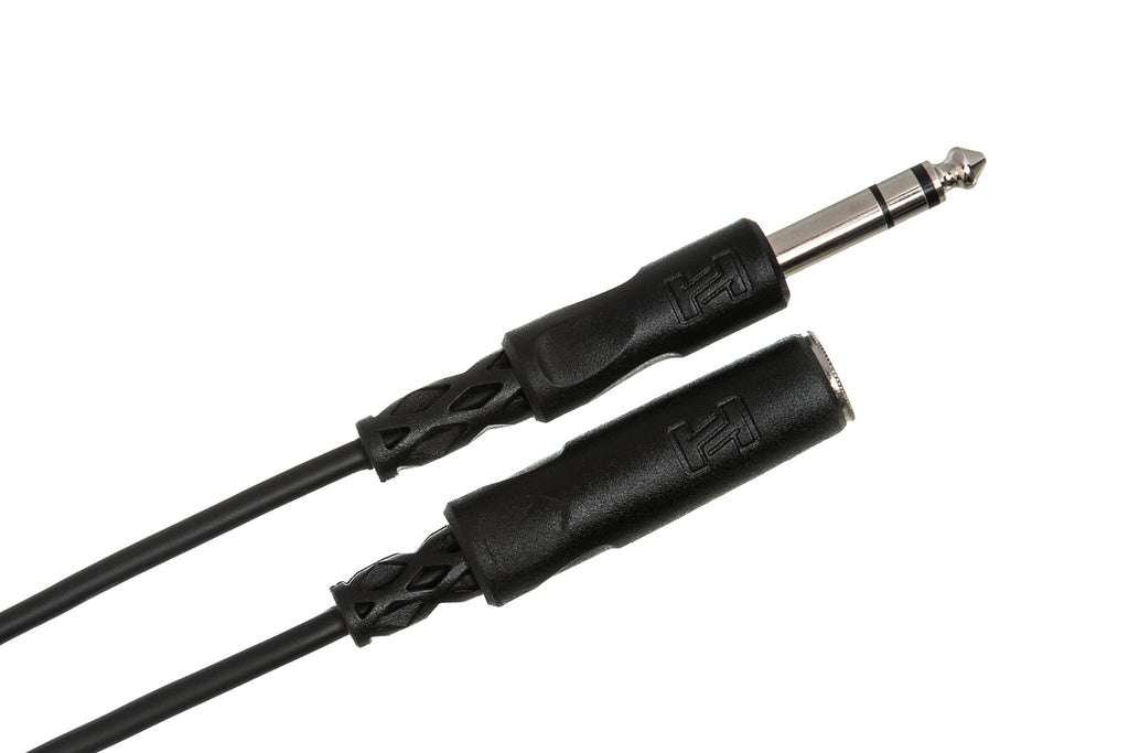 Headphone Extension Cable, 1/4 in TRS to 1/4 in TRS, 25 ft - Angle