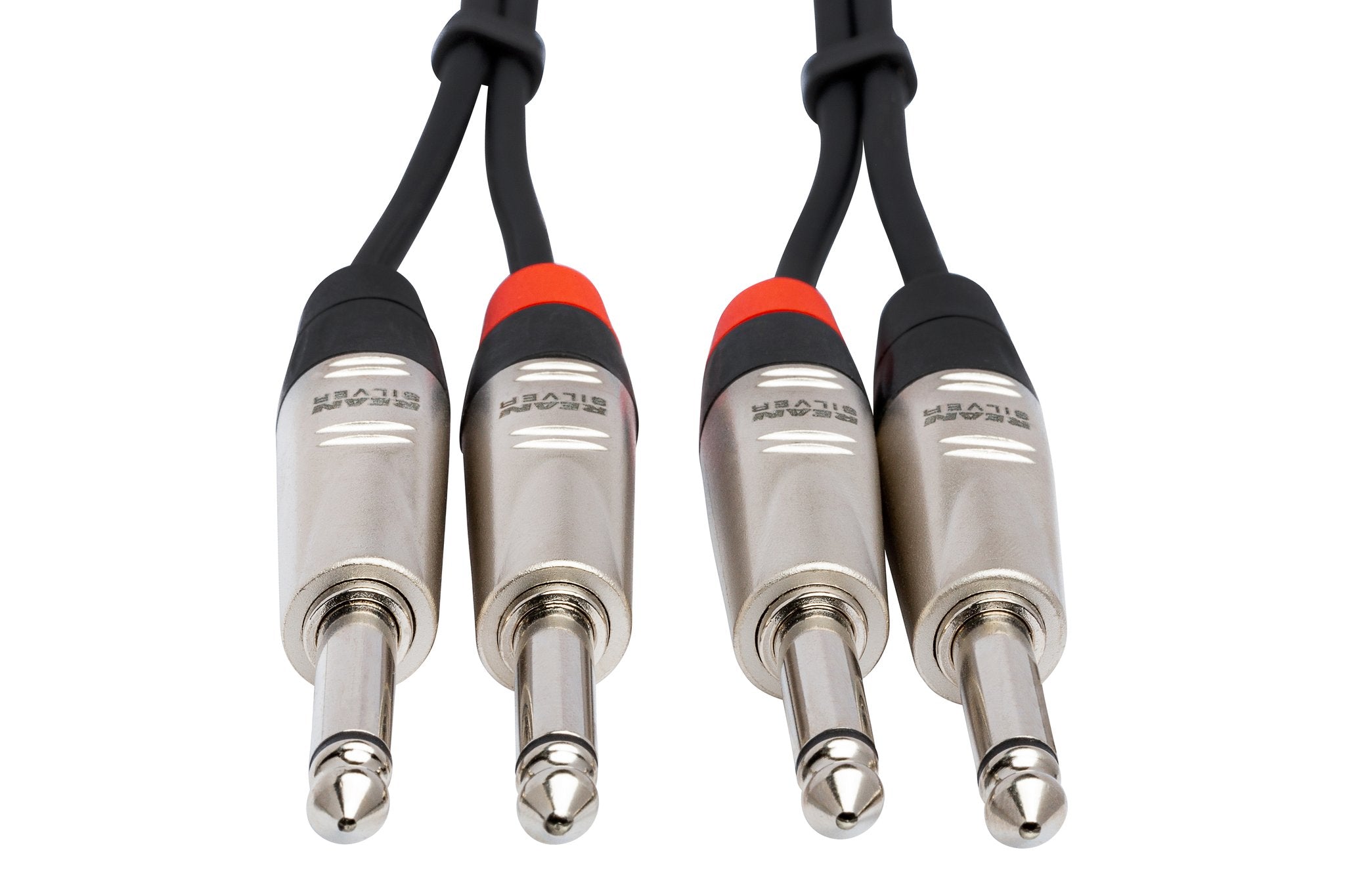 Pro Stereo Interconnect, Dual REAN 1/4 in TS to Same, 10 ft - Front