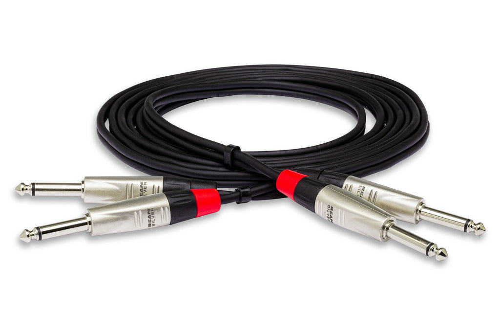 Pro Stereo Interconnect, Dual REAN 1/4 in TS to Same, 10 ft - Full