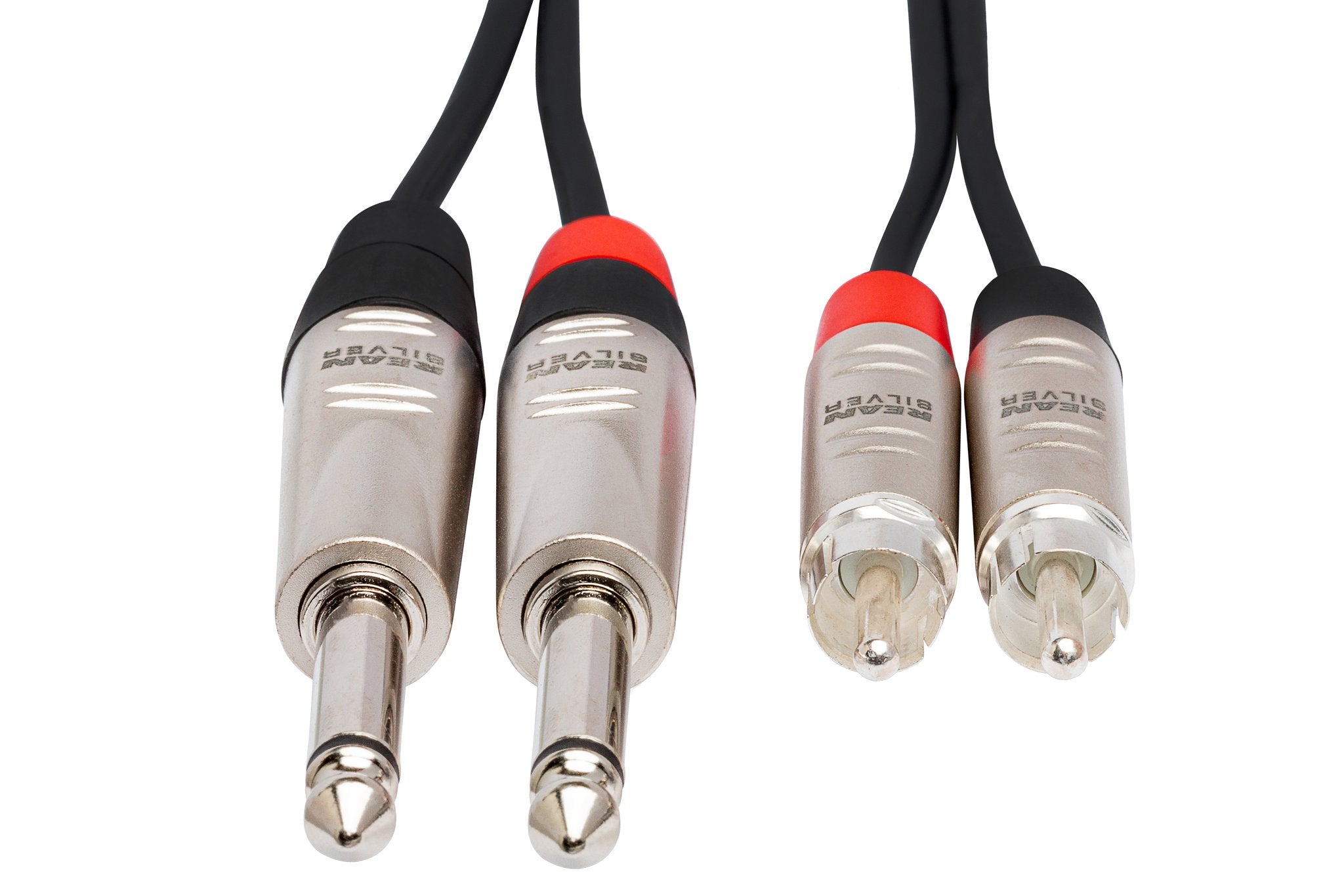 Pro Stereo Interconnect, Dual REAN 1/4 in TS to RCA, 10 ft - Front