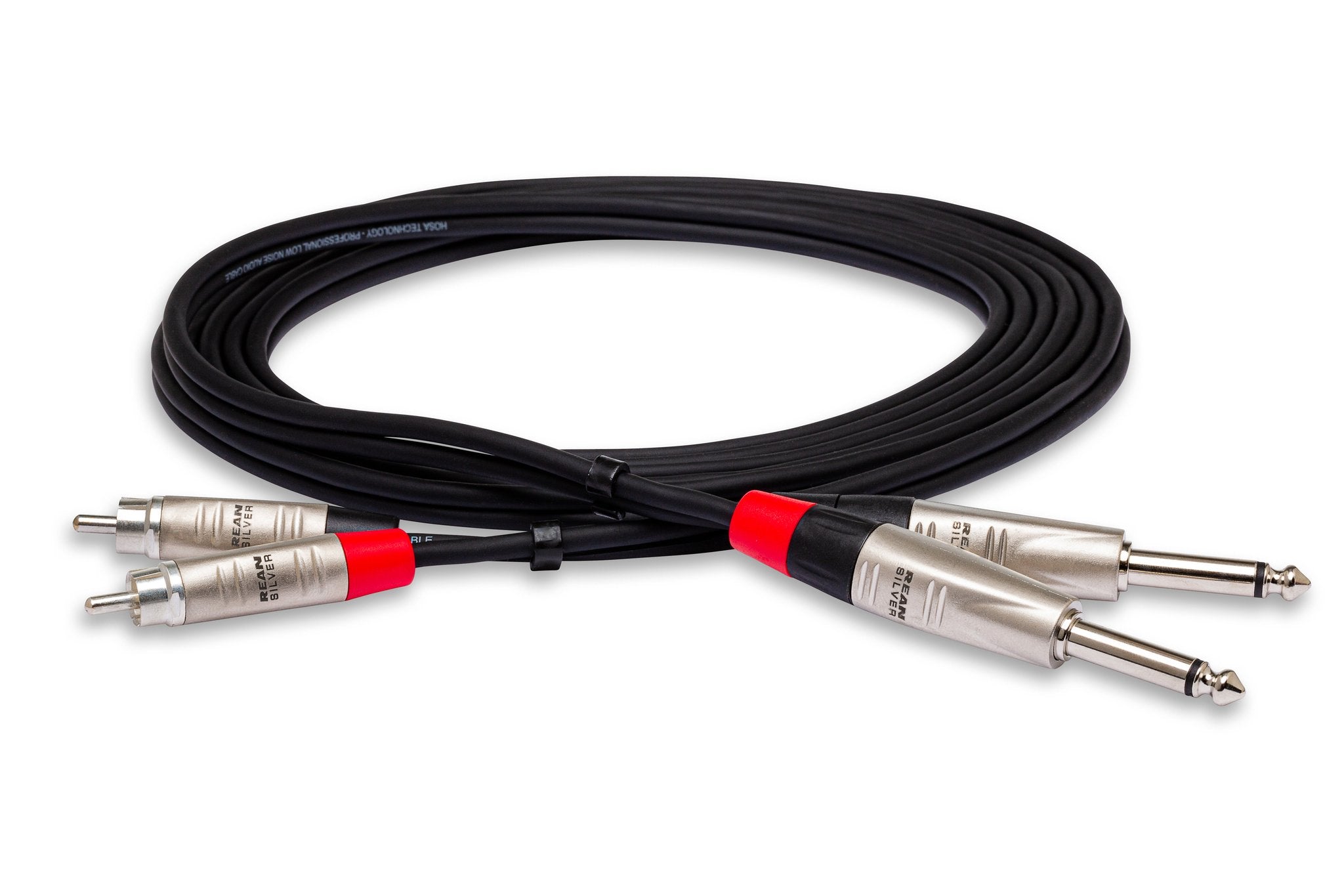 Pro Stereo Interconnect, Dual REAN 1/4 in TS to RCA, 10 ft - Full