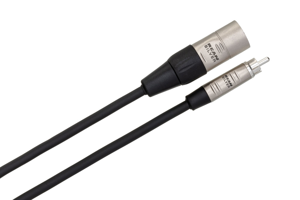 Pro Unbalanced Interconnect, REAN RCA to XLR3M - Angle