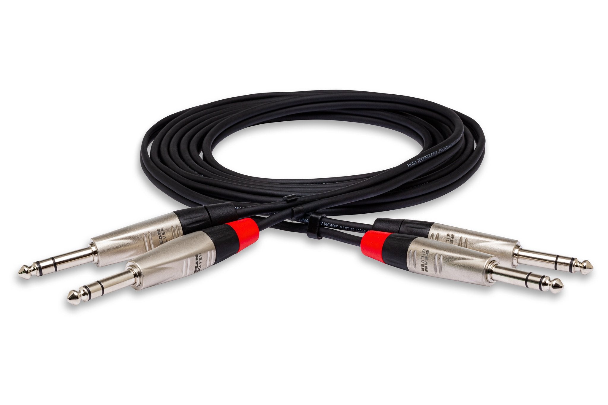 Pro Stereo Interconnect, Dual REAN 1/4 in TRS to Same, 10 ft - Full