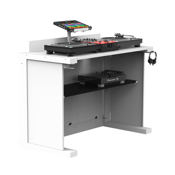 WHITE B3 Quick Folding DJ Controller Turntable CD-J Facade Table Workstation by Humpter