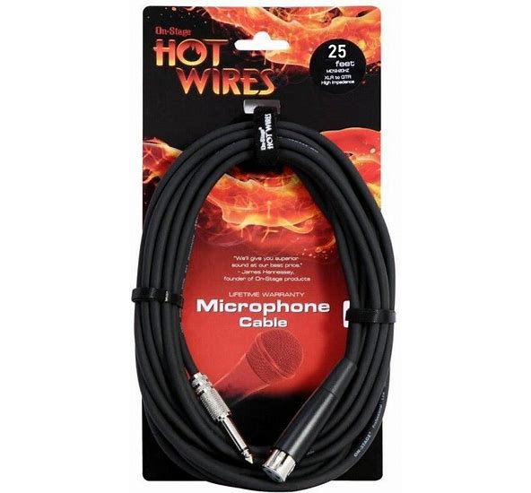 Hi-Z Mic Cable (25', XLR-QTR)