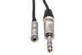 Pro Headphone Adapter Cable, REAN 3.5 mm TRS to 1/4 in TRS - Front