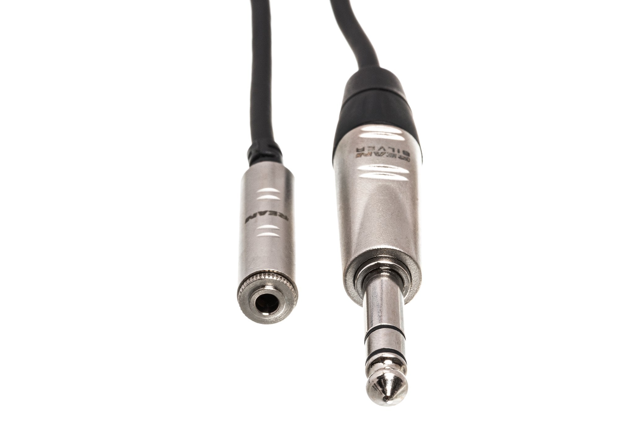 Pro Headphone Adapter Cable, REAN 3.5 mm TRS to 1/4 in TRS - Front