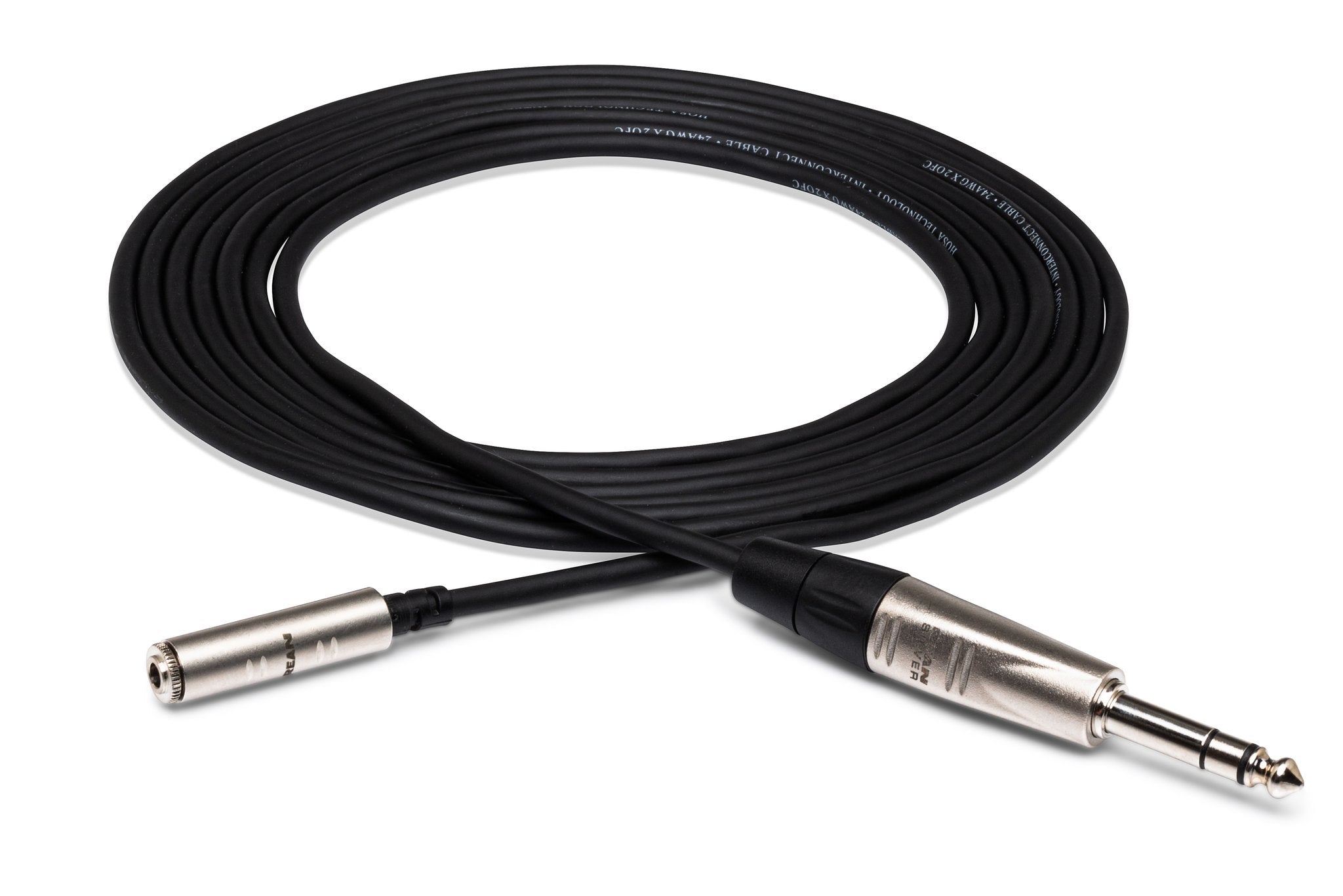 Pro Headphone Adapter Cable, REAN 3.5 mm TRS to 1/4 in TRS - Full