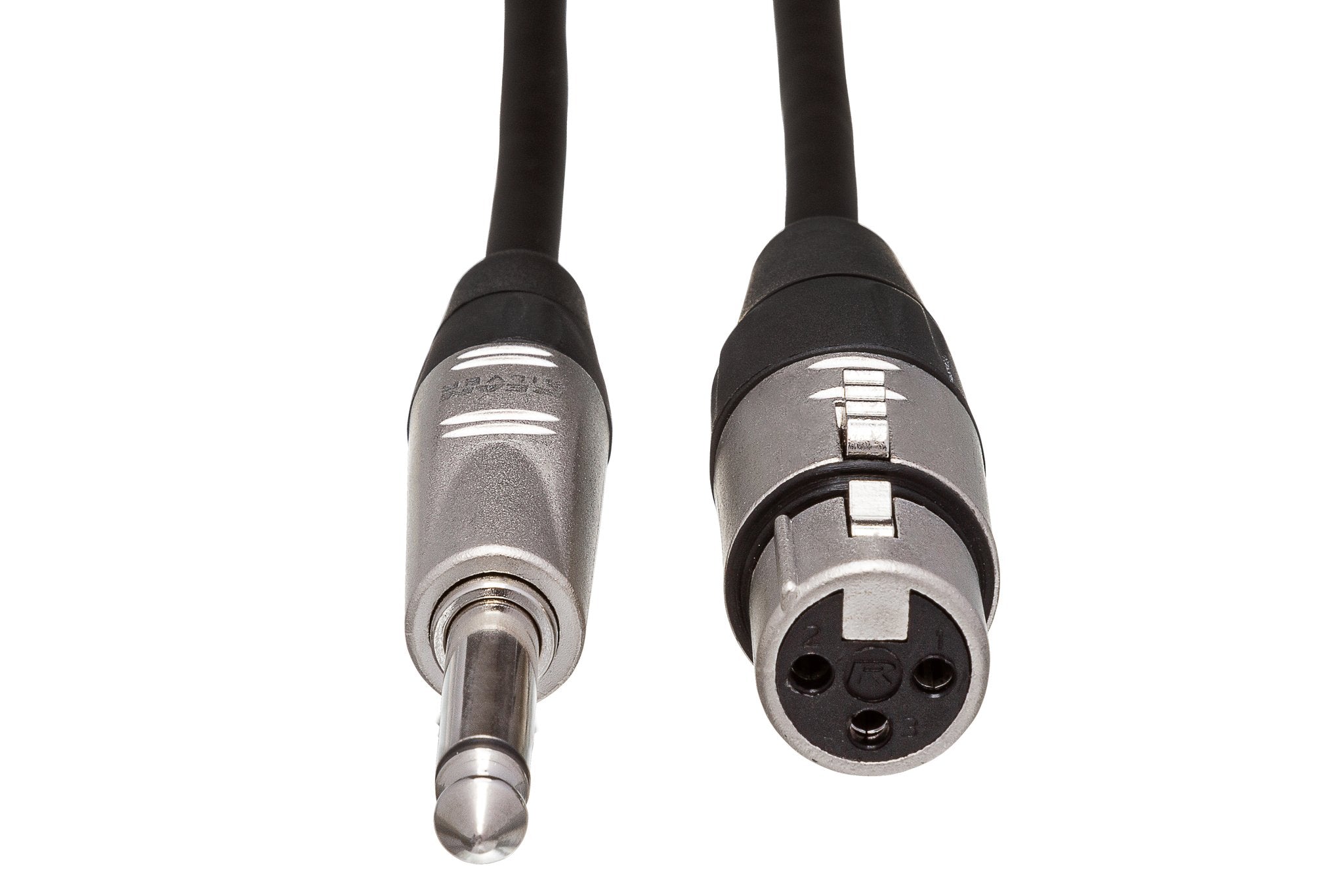 Pro Unbalanced Interconnect, REAN XLR3F to 1/4 in TS - Front