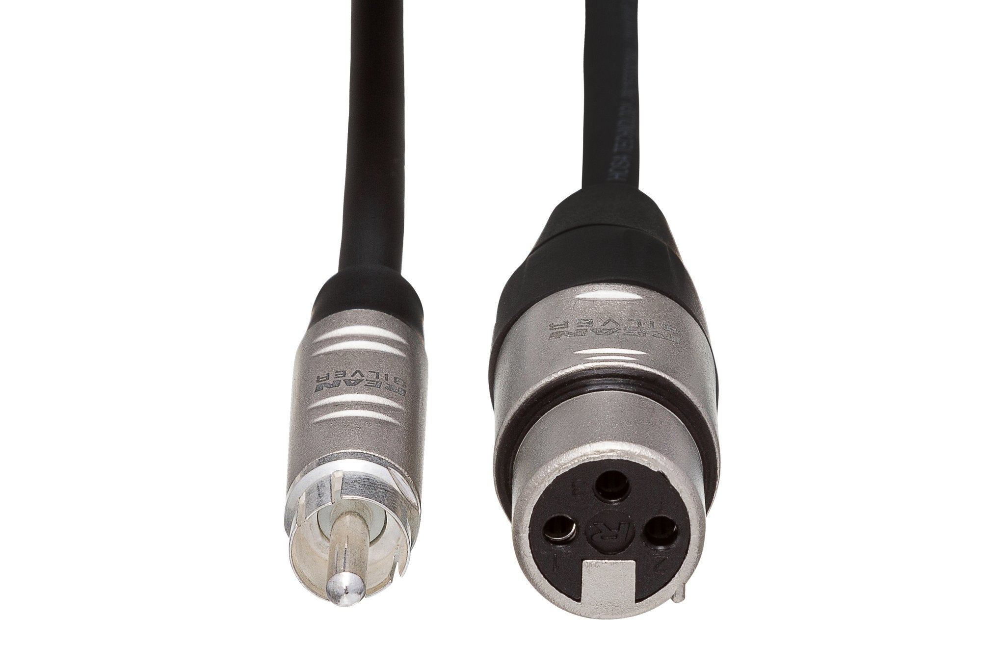 Pro Unbalanced Interconnect, REAN XLR3F to RCA - Front