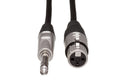 Pro Balanced Interconnect, REAN XLR3F to 1/4 in TRS - Front