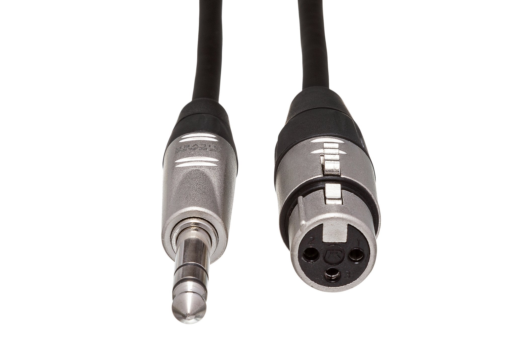 Pro Balanced Interconnect, REAN XLR3F to 1/4 in TRS - Front