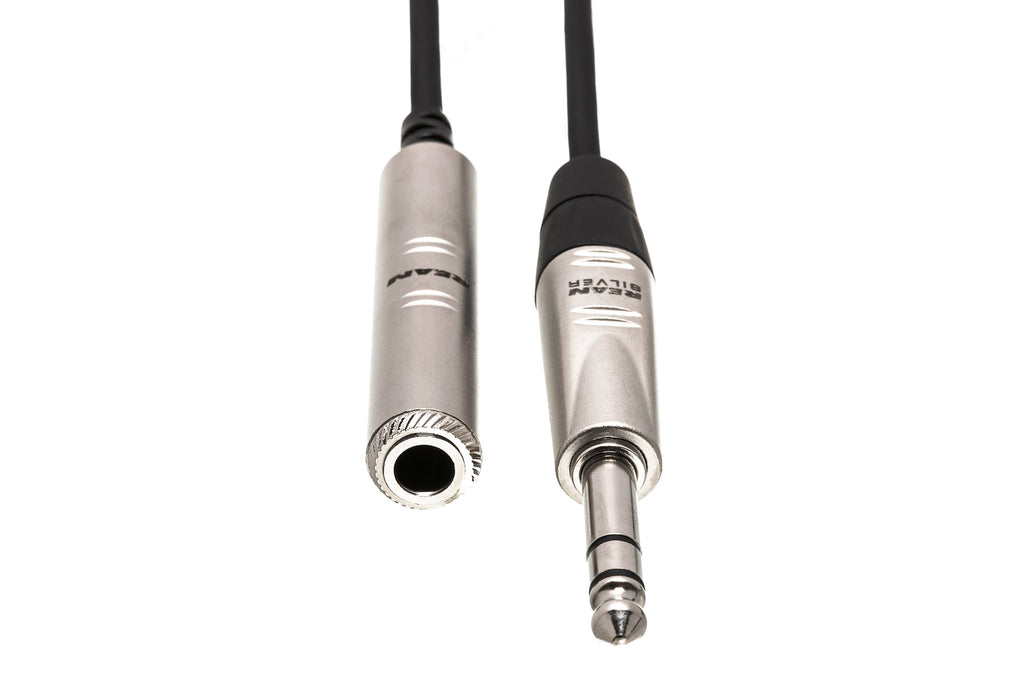 Pro Headphone Extension Cable, REAN 1/4 in TRS to 1/4 in TRS - Front