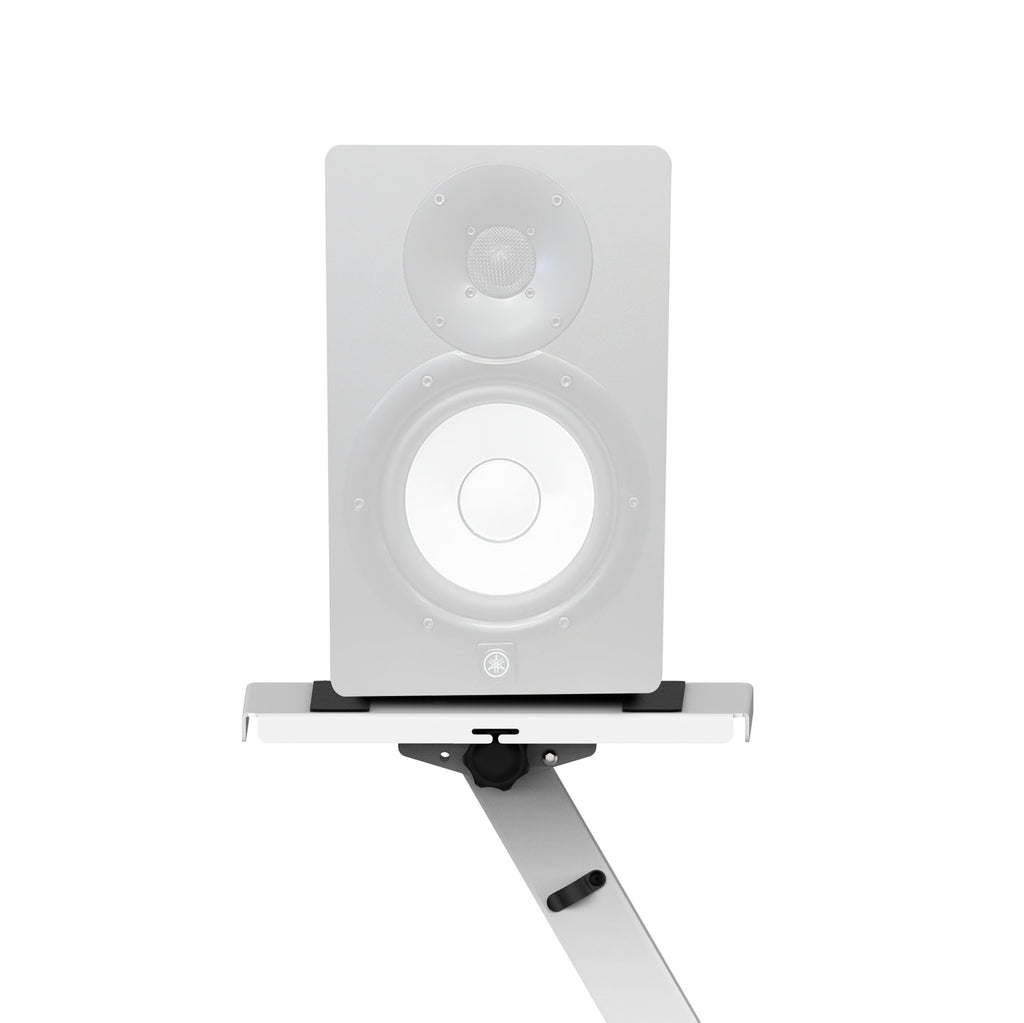 White Pair of Audio Monitor DJ Lighting Side Mounting Stand for B3 DJ Table Workstation by Humpter