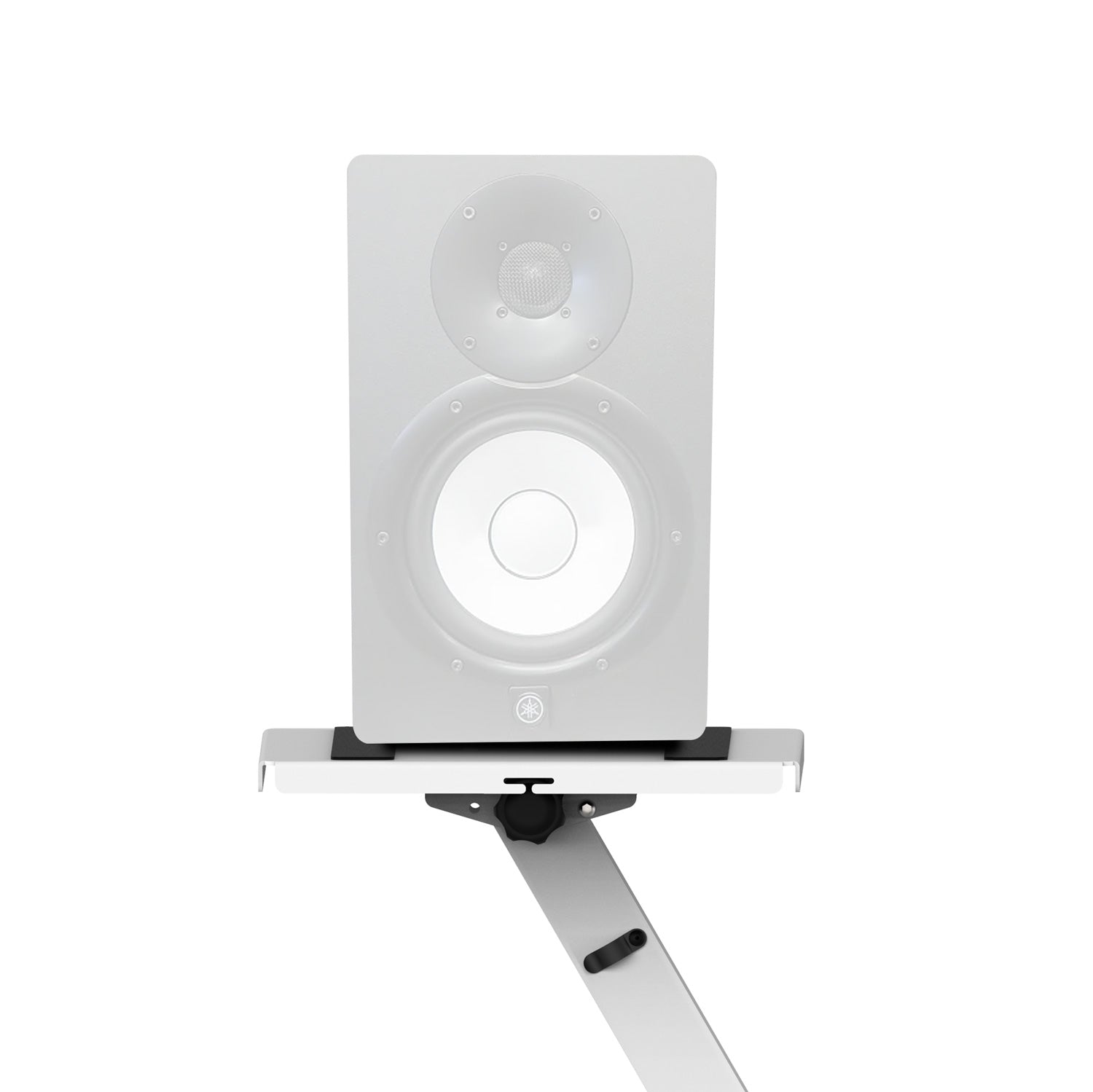White Pair of Audio Monitor DJ Lighting Side Mounting Stand for B3 DJ Table Workstation by Humpter