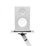 White Pair of Audio Monitor DJ Lighting Side Mounting Stand for B3 DJ Table Workstation by Humpter